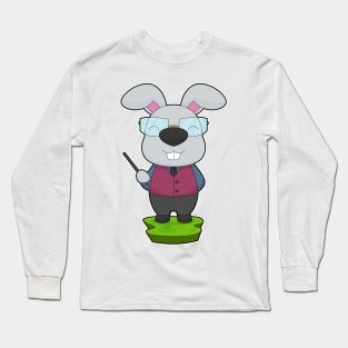 Rabbit Teacher Glasses Long Sleeve T-Shirt